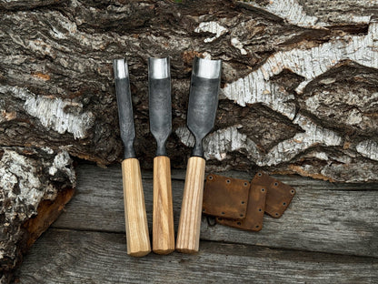 3 - Piece Hand - Forged Straight Gouge Set - 5