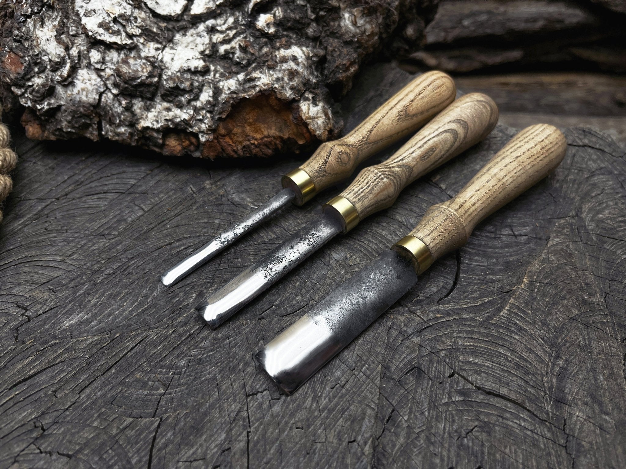 3 - Piece Hand - Forged Straight Gouge Set - 7