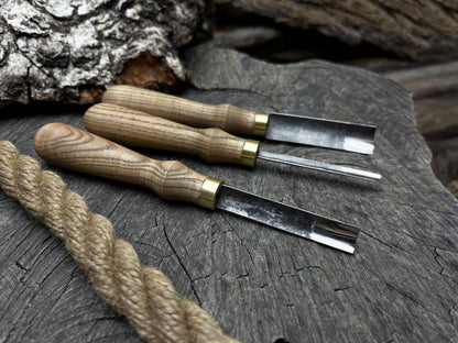 3 - Piece Hand - Forged Straight Gouge Set - 4