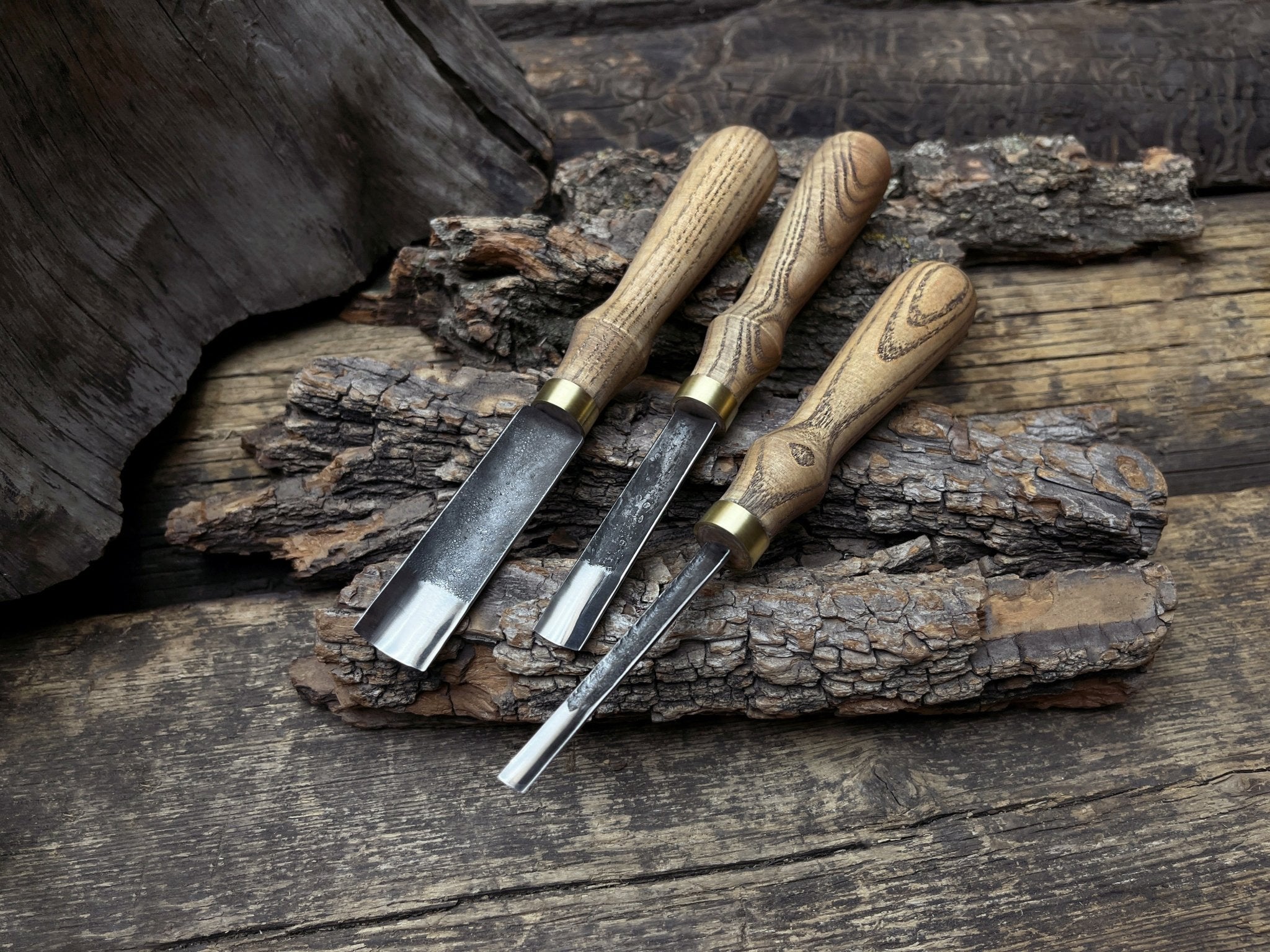 3 - Piece Hand - Forged Straight Gouge Set - 6