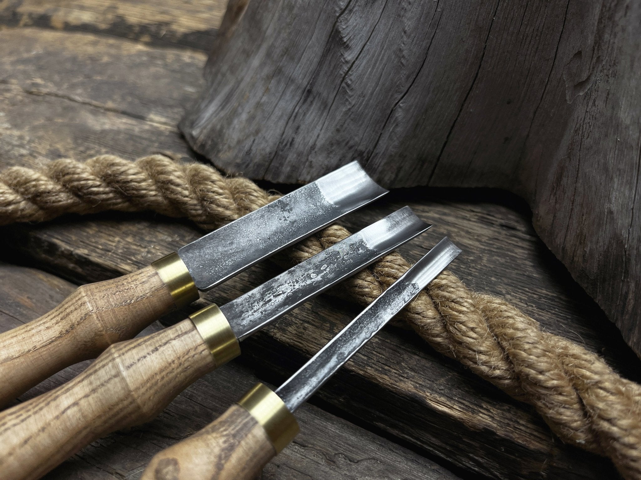 3 - Piece Hand - Forged Straight Gouge Set - 9