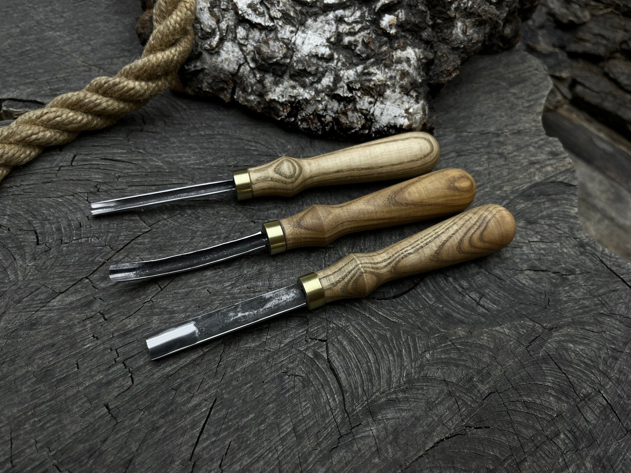 Set of forged chisels outlet (3pcs) Forged Chisels. Woodcarving Tool. Hand Forged From Hardened Carbon Steel. Wood Carving Tools. Chip Carving