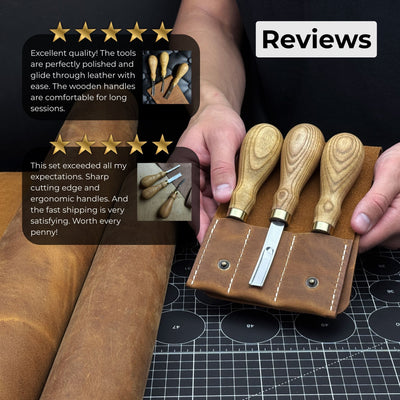 3 - Piece Leather Edge Skiver Set - 10