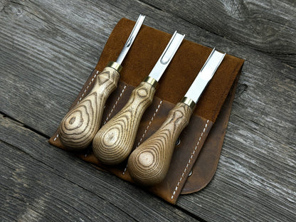 3 - Piece Leather Edge Skiver Set - 1