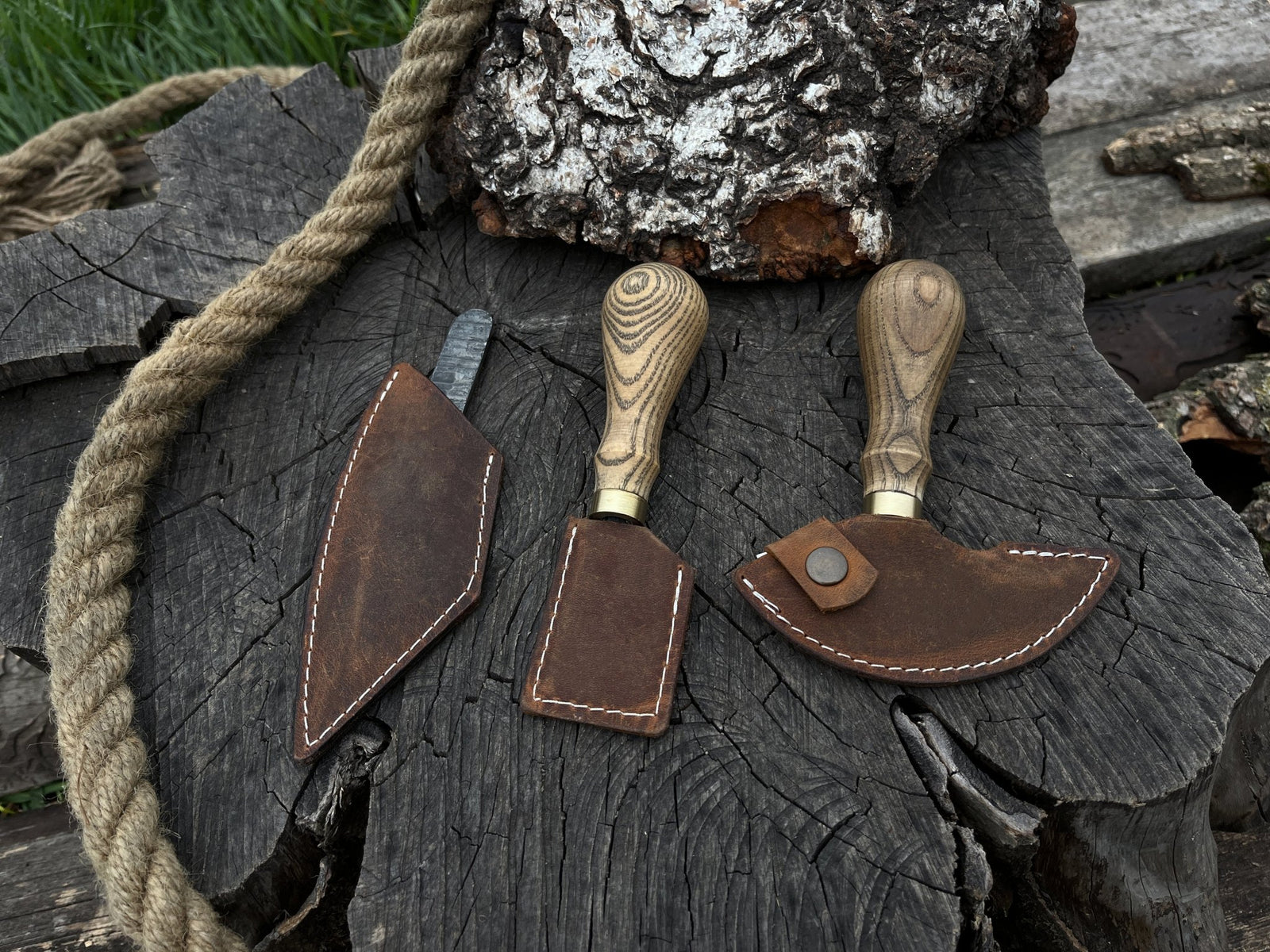 3-Piece Leatherworking Tool Set - Sharky Forged Steel Tools