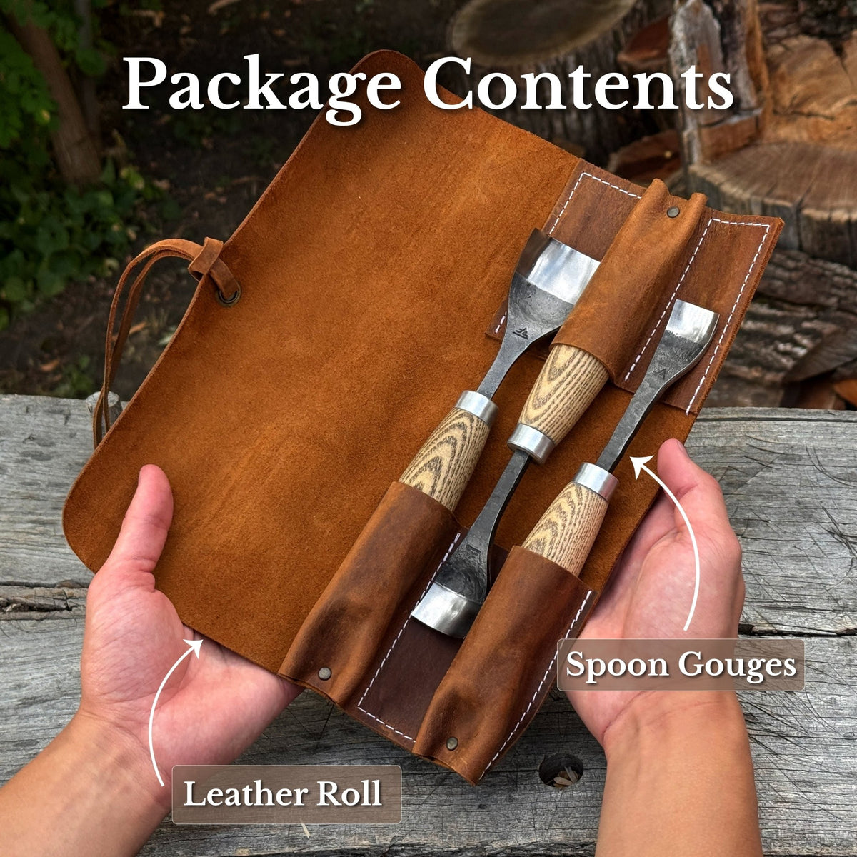 3-Piece Spoon Bent Gouge Set - 9