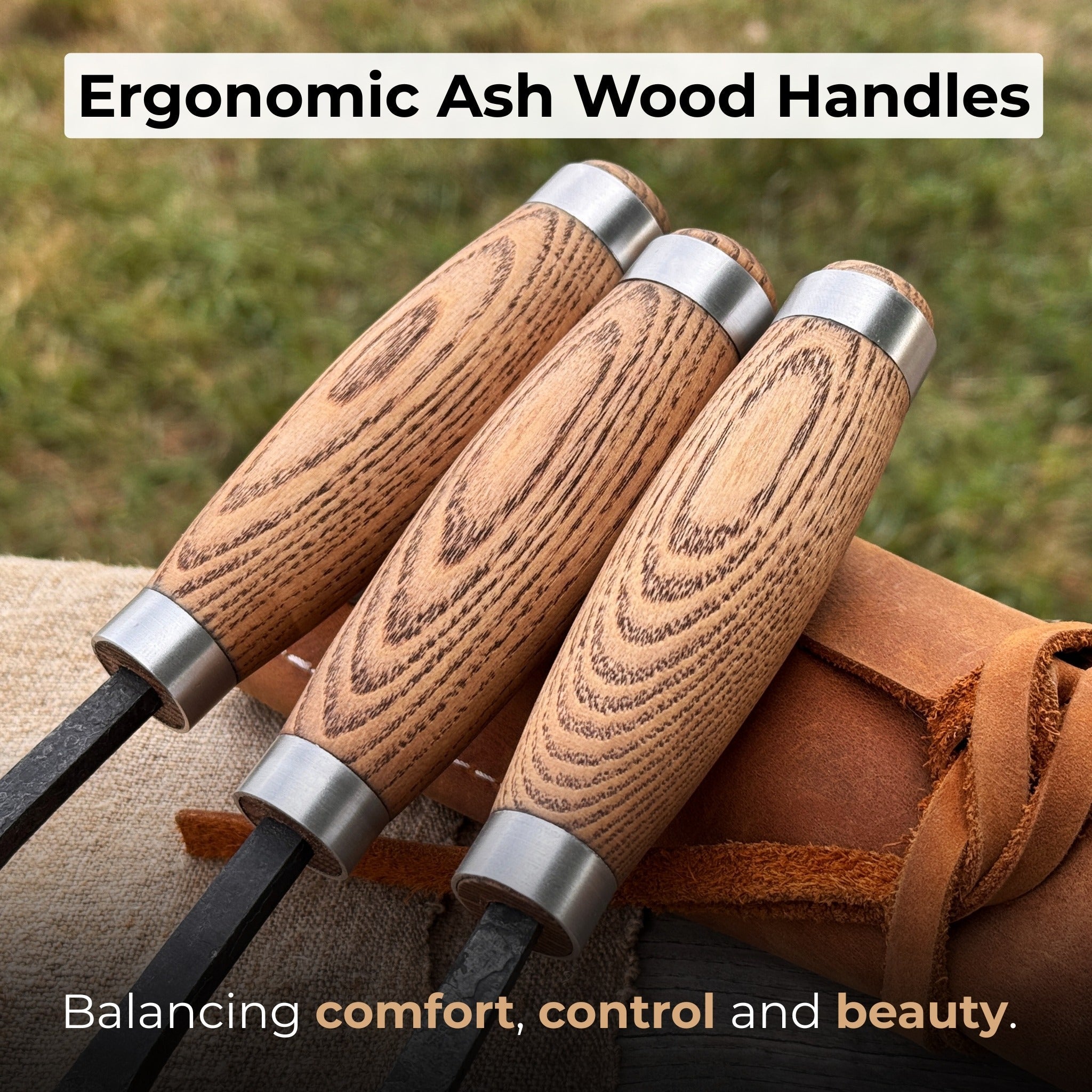 3 - Piece Spoon Bent Gouge Set - 3