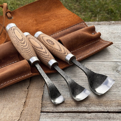 3 - Piece Spoon Bent Gouge Set - 1