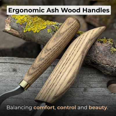 3 - Piece Spoon Carving Set – Whittling Knife, Hook Knife & Sharpening Strop - 4