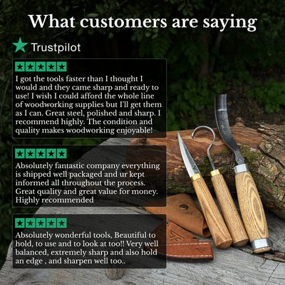 3-Piece Spoon Carving Tool Set - 12