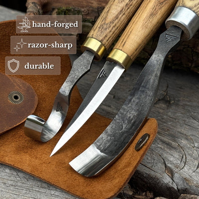 3-Piece Spoon Carving Tool Set - 3