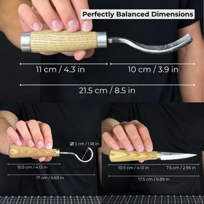 3-Piece Spoon Carving Tool Set - 6