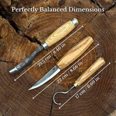 3-Piece Spoon Carving Tool Set - 3