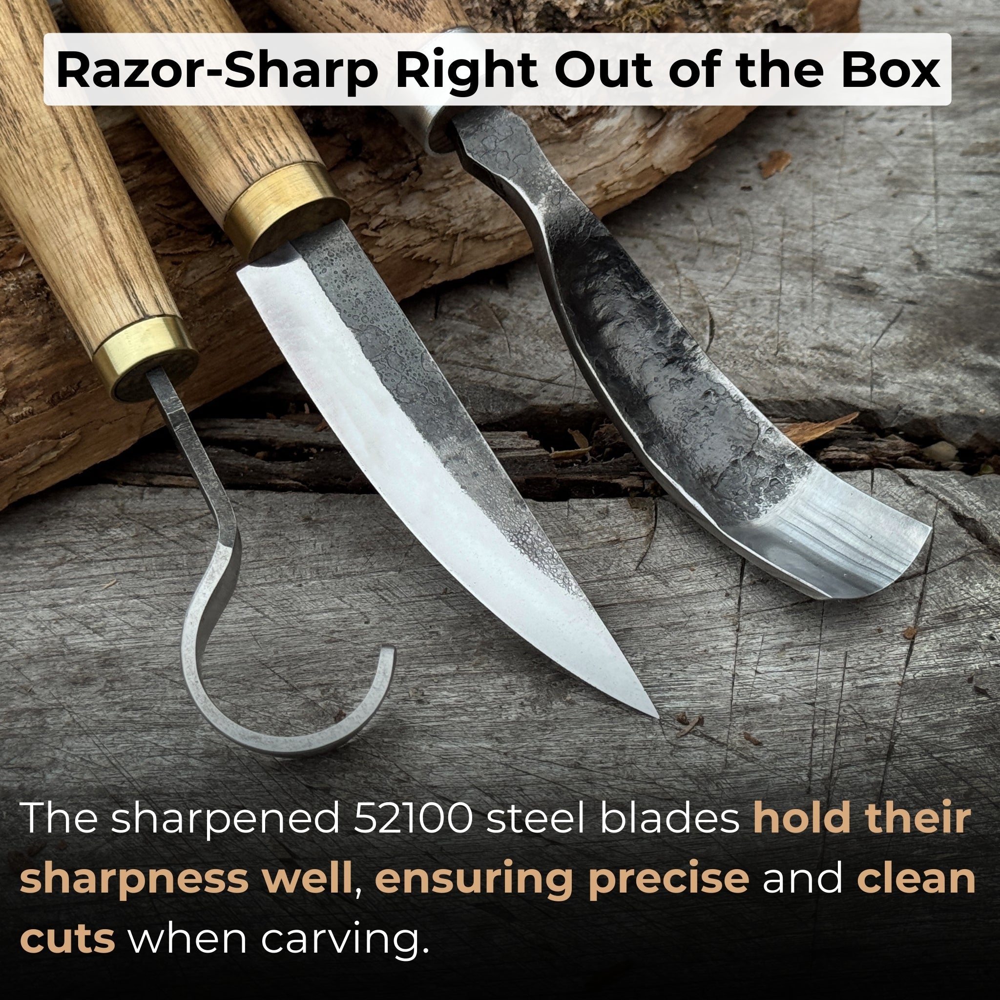 3 - Piece Spoon Carving Tool Set - 3