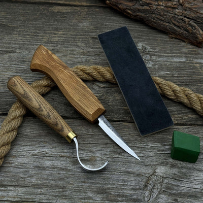 3 - Piece Spoon Carving Tool Set with Leather Strop - 8