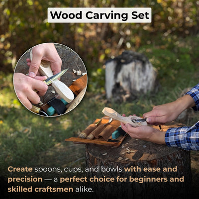 3 - Piece Spoon Carving Tool Set with Sharpening Board - 2