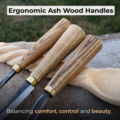 3 - Piece Spoon Carving Tool Set with Sharpening Board - 4