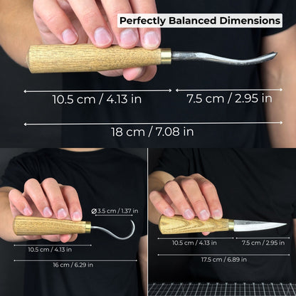 3 - Piece Spoon Carving Tool Set with Sharpening Board - 6