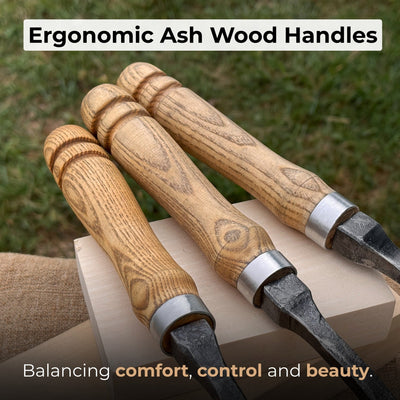 3 - Piece Spoon (Short) Bent Gouge Set - 3