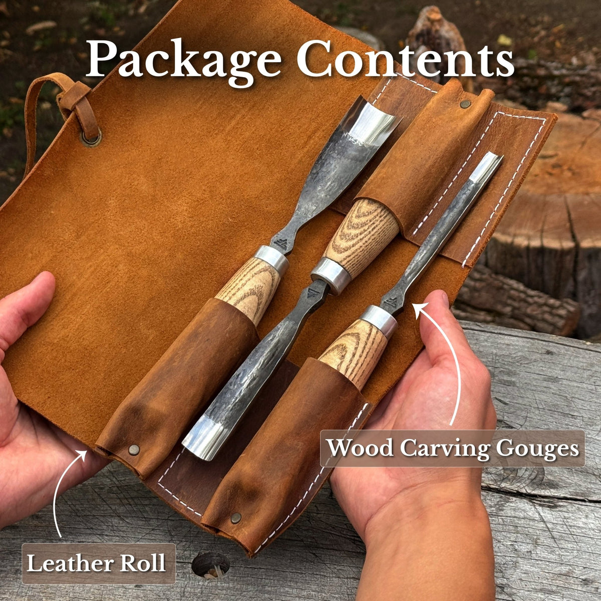 3-Piece Straight Rounded Chisel Set - 9