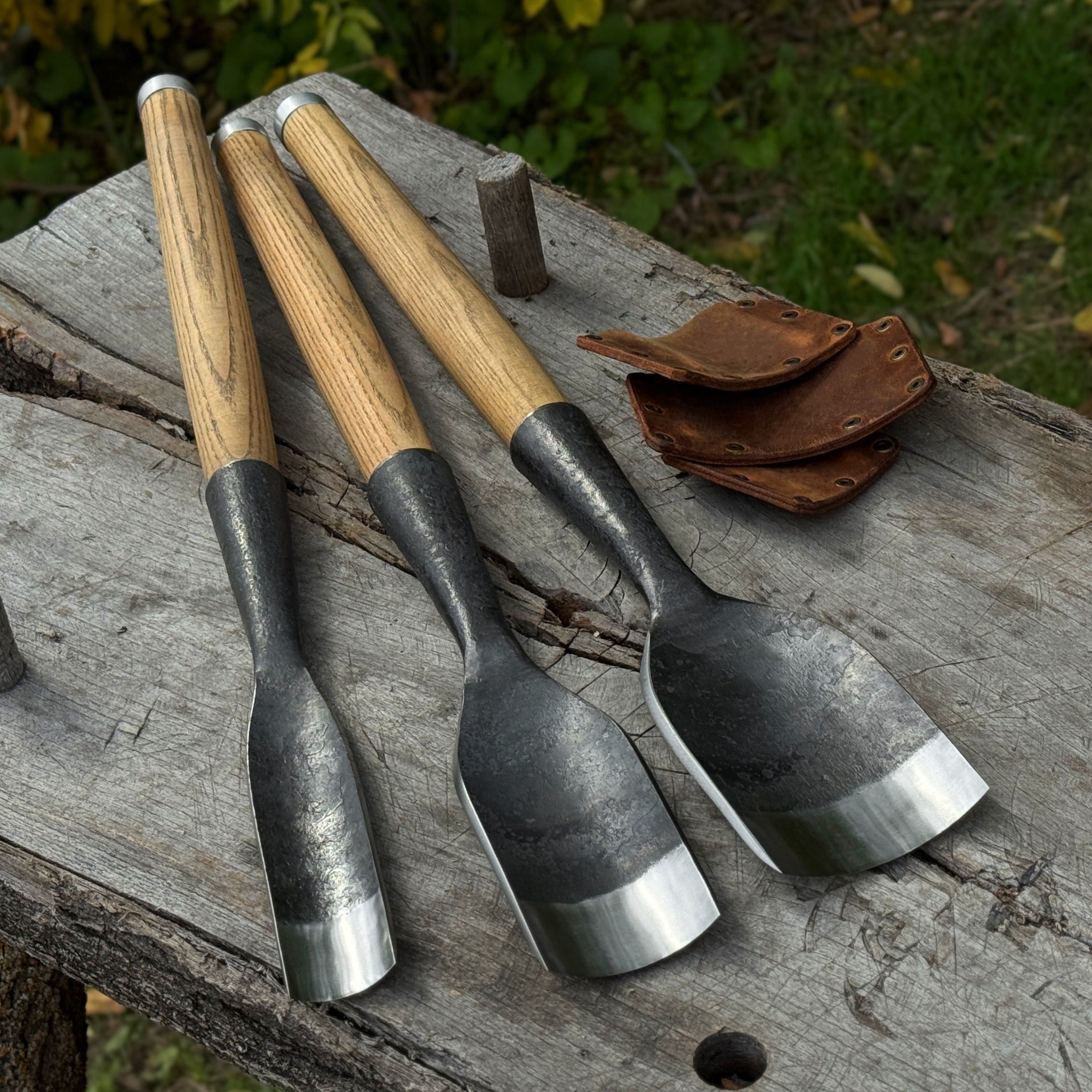 3 - Piece Timber Framing Rounded Chisel Set - 1