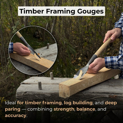 3 - Piece Timber Framing Rounded Chisel Set - 7