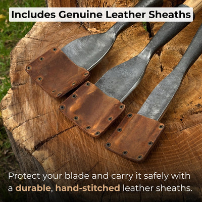 3 - Piece Timber Framing Rounded Chisel Set - 4