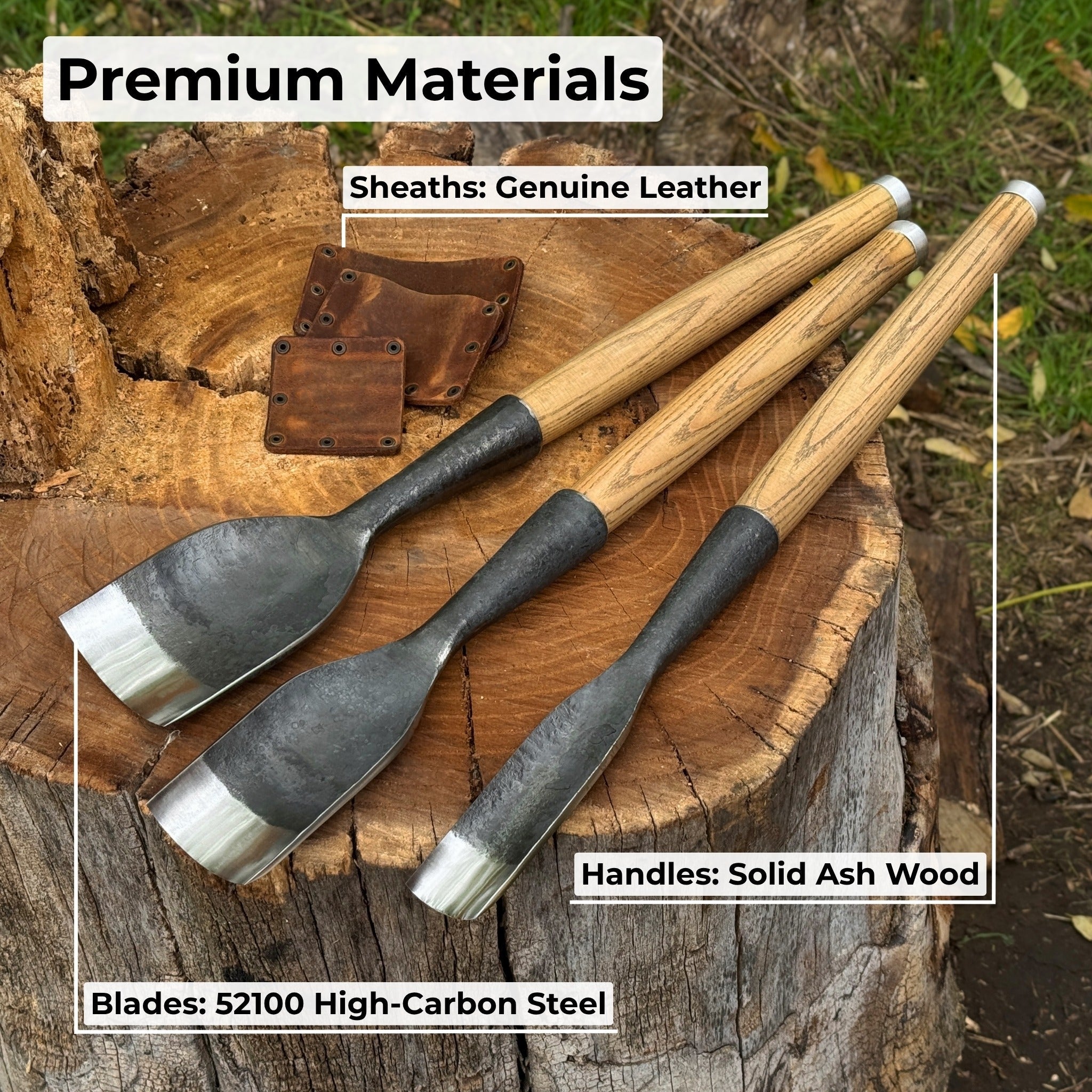 3 - Piece Timber Framing Rounded Chisel Set - 6