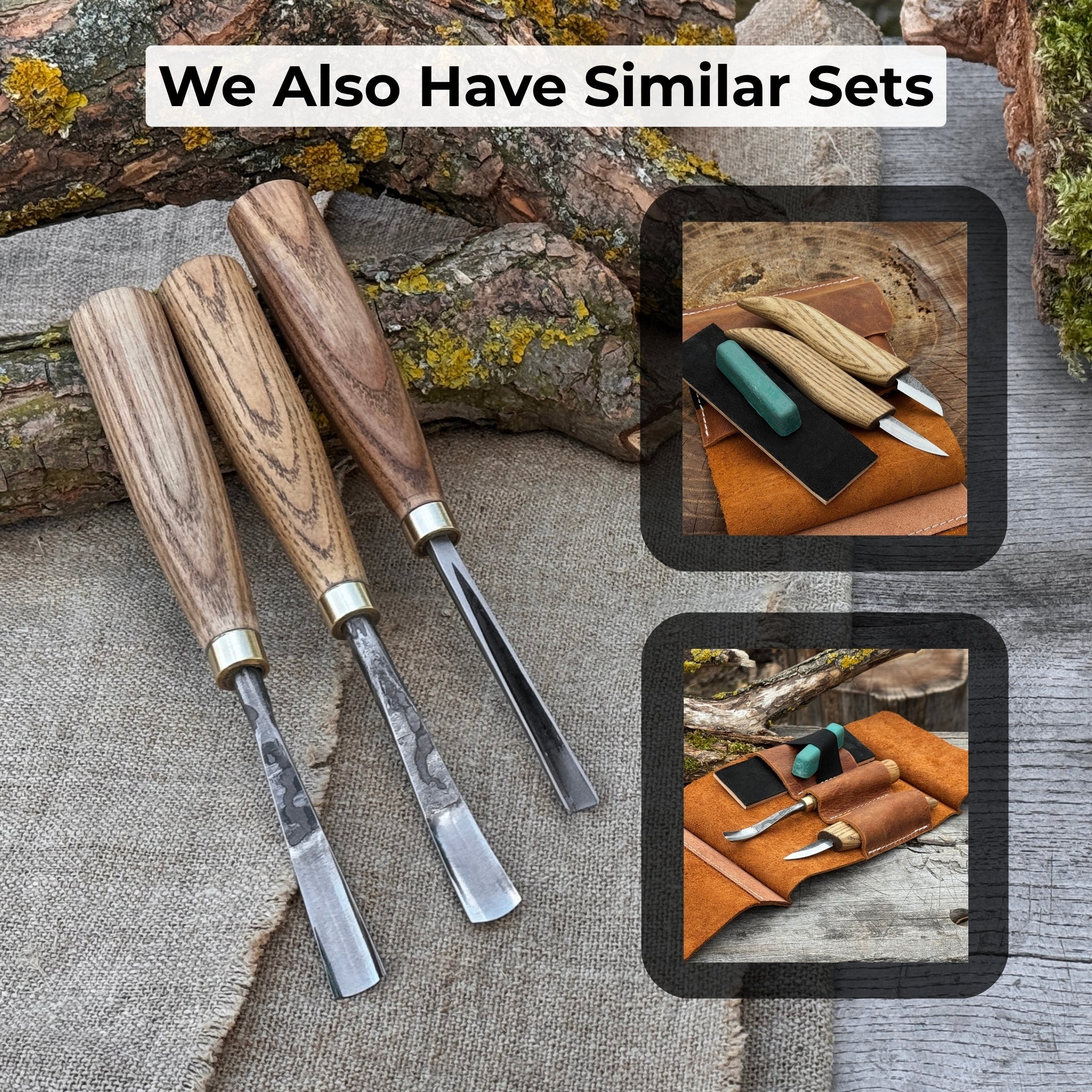 3 - Piece Wood Carving Chisel & Gouge Set - 10