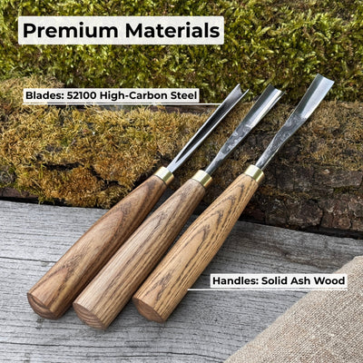 3 - Piece Wood Carving Chisel & Gouge Set - 6