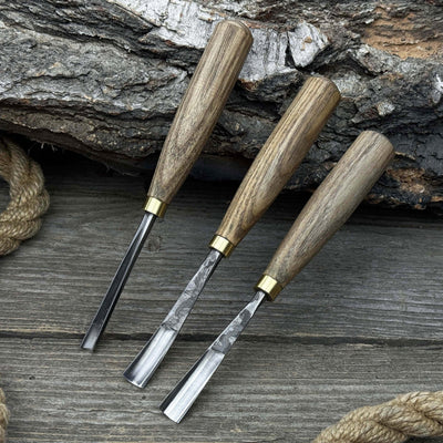 3 - Piece Wood Carving Chisel & Gouge Set - 9