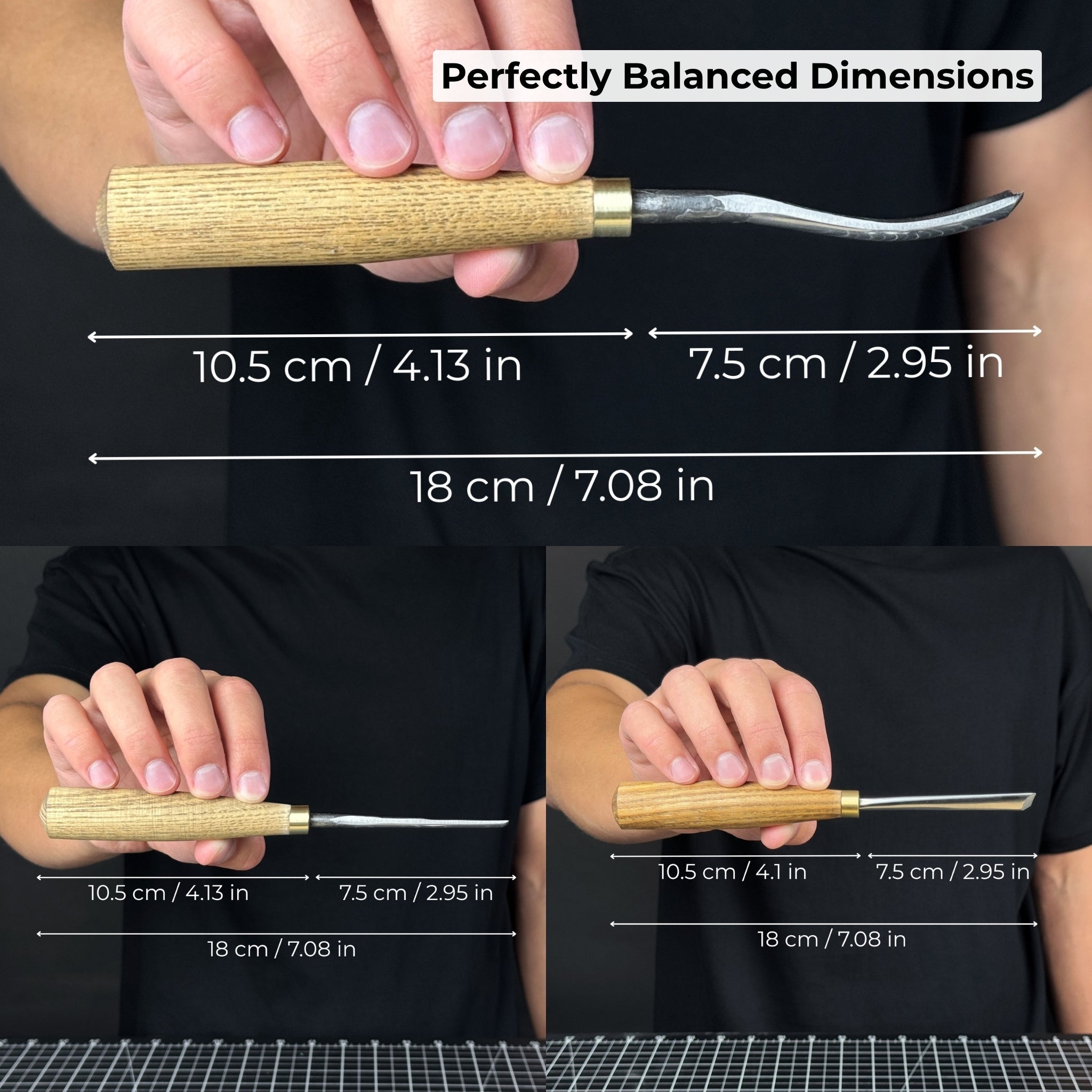 3 - Piece Wood Carving Chisel & Gouge Set - 5