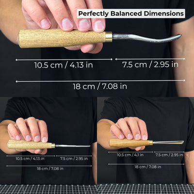 3 - Piece Wood Carving Chisel & Gouge Set - 5