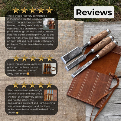 3 - Piece Wood Carving Chisel Set - 10