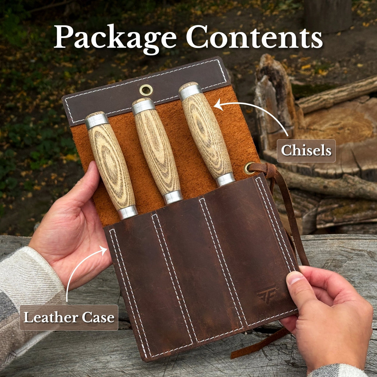 3-Piece Wood Carving Chisel Set - 9