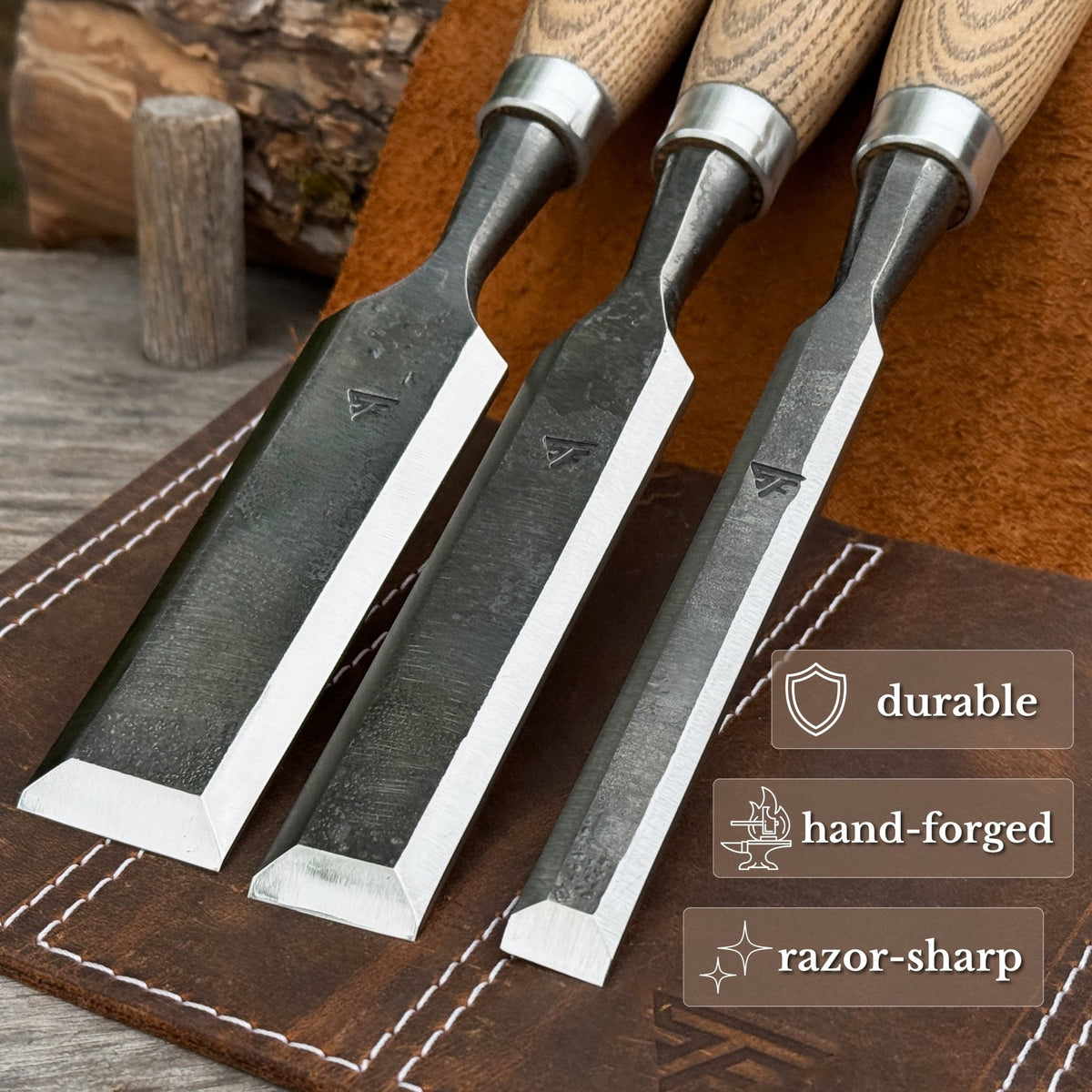 3-Piece Wood Carving Chisel Set - 2
