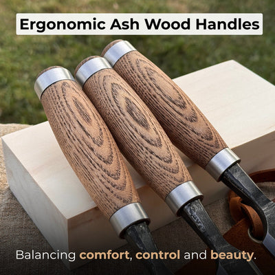 3 - Piece Wood Carving Chisel Set - 3