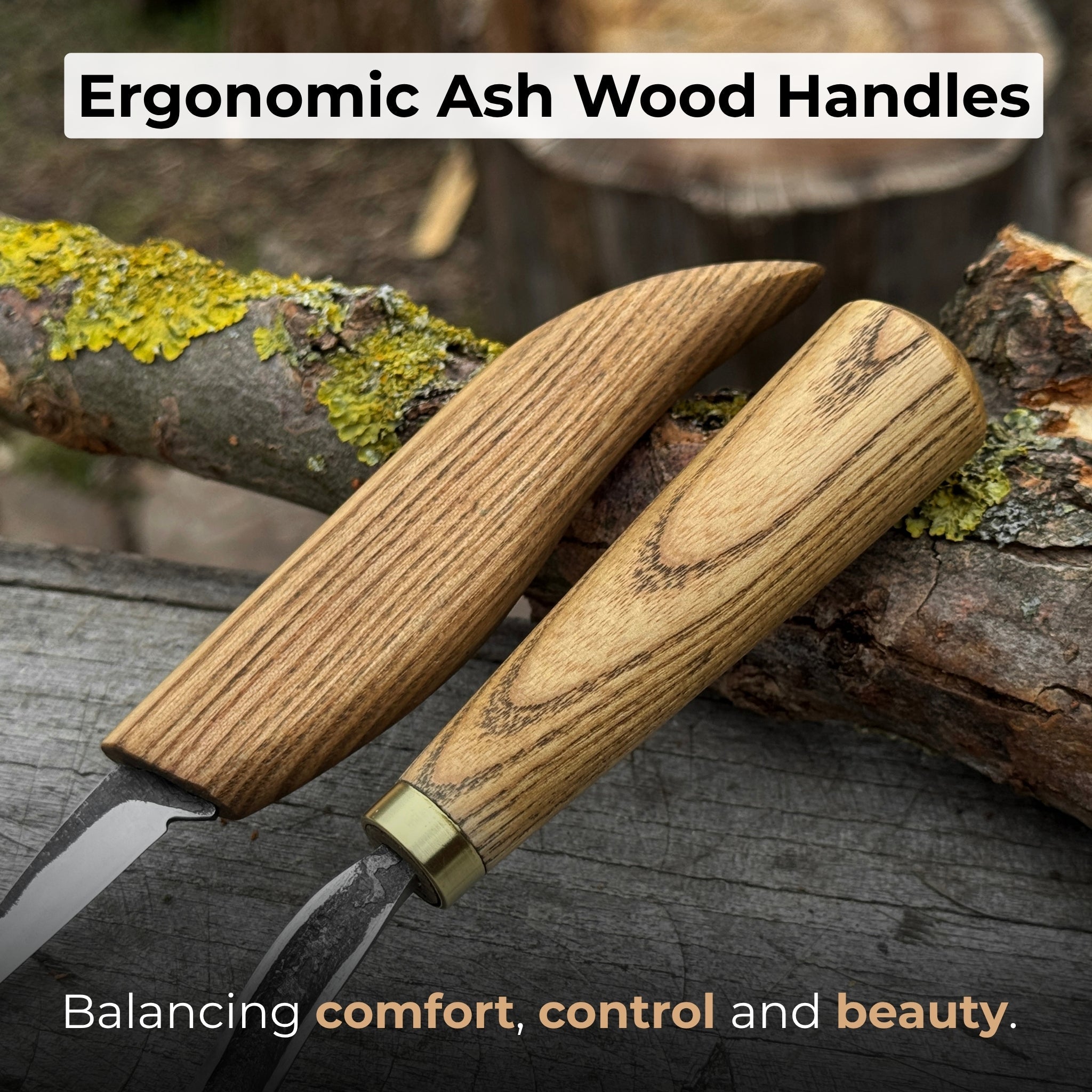 3 - Piece Wood Carving Knife Set – Whittling Knife, Hook Knife & Leather Strop - 4