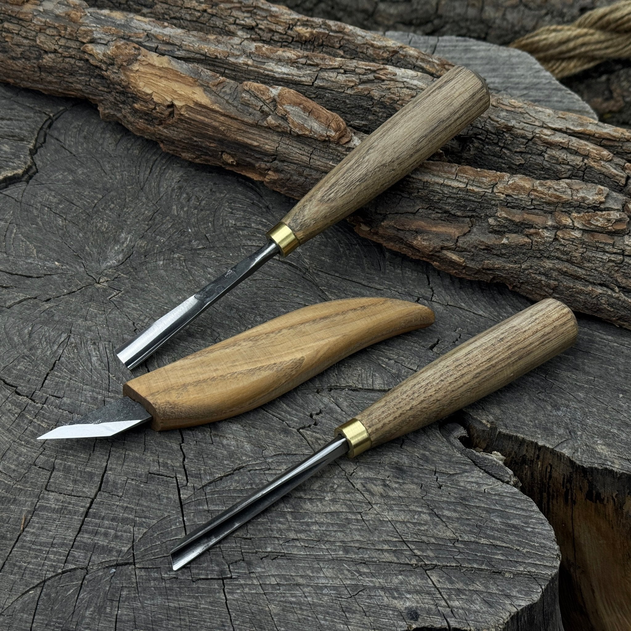 3 - Piece Wood Carving Tool Set – For Geometric, Detail & Relief Carving - 1