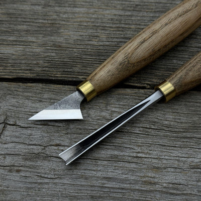 3 - Piece Wood Carving Tool Set with Leather Case - 6