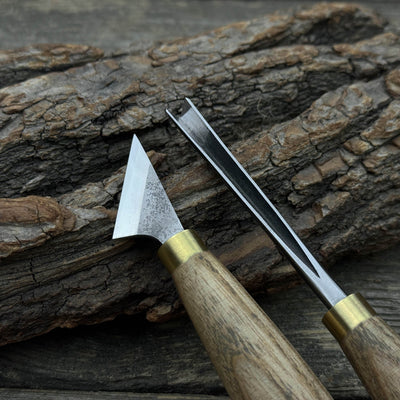 3 - Piece Wood Carving Tool Set with Leather Strop - 5