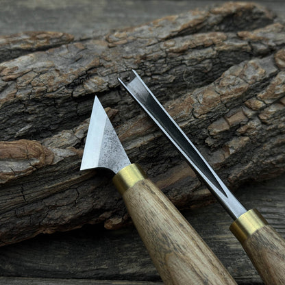 3 - Piece Wood Carving Tool Set with Leather Strop - 5