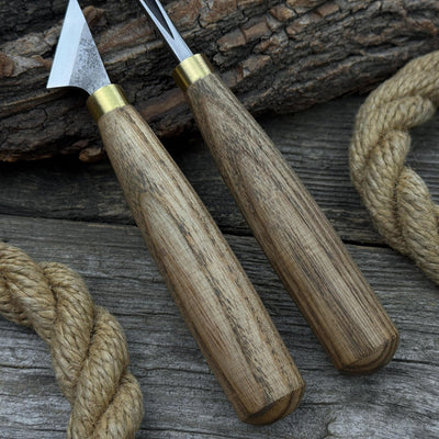 3 - Piece Wood Carving Tool Set with Leather Strop - 6