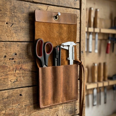 3 Pocket Leather Chisel Roll - 8