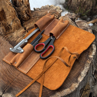 3 Pocket Leather Tool Roll - 13