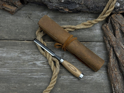 3 Pocket Leather Tool Roll - 6