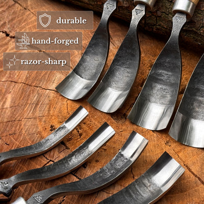 8-Piece Long Bent Gouge Set