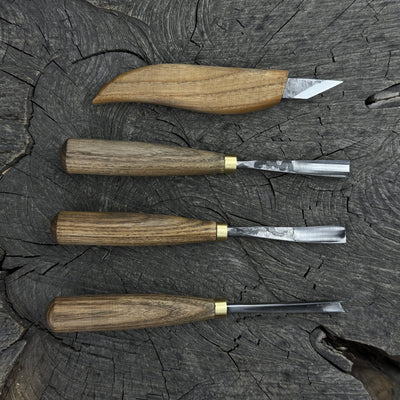 4 - Piece Carving Knife, Chisel & Gouge Set - 2