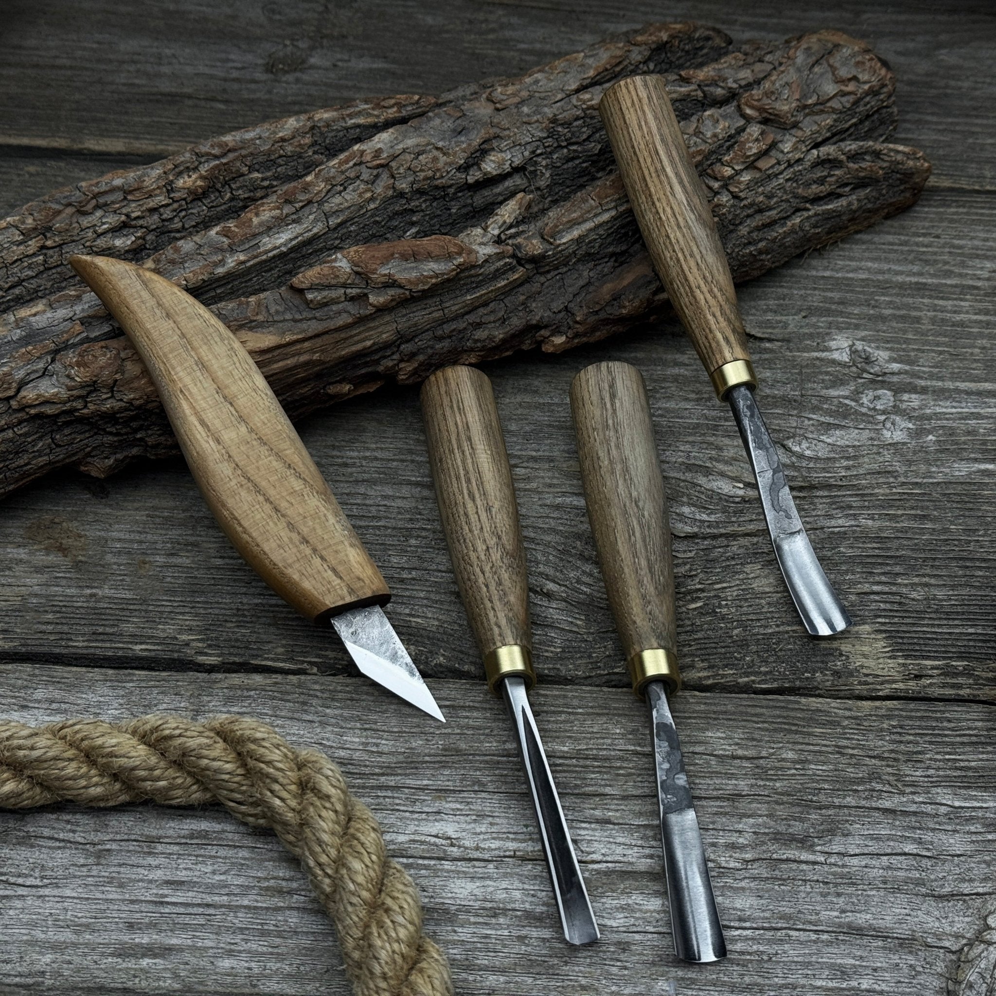 4 - Piece Carving Knife, Chisel & Gouge Set - 5