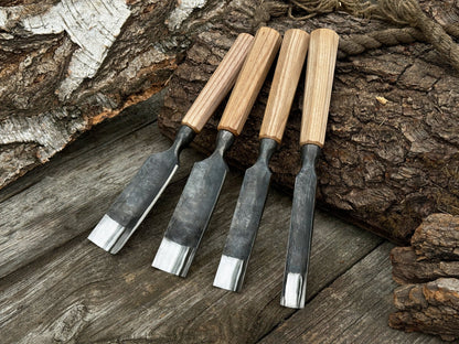 4 - Piece Hand - Forged Straight Gouge Set - 5